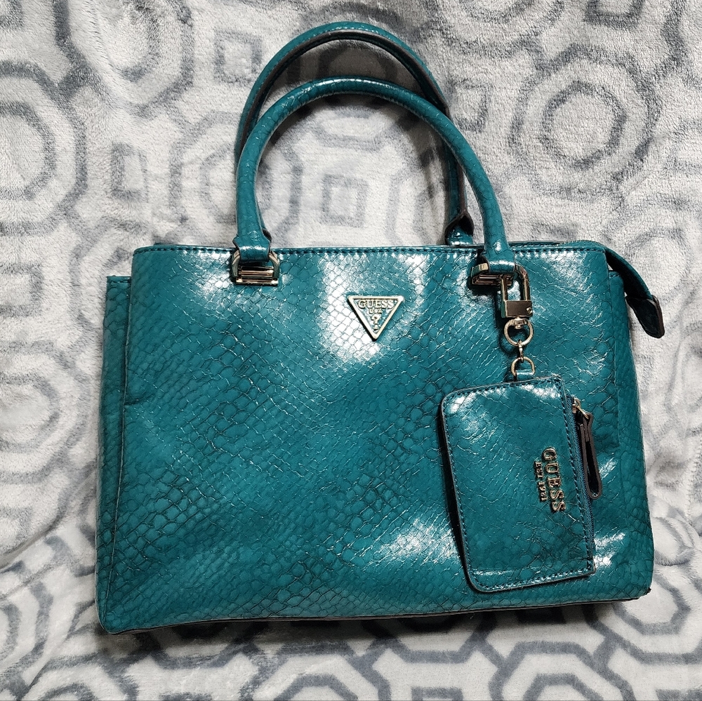 Guess Moon Light Python Triple-Compartment Satchel - image 2